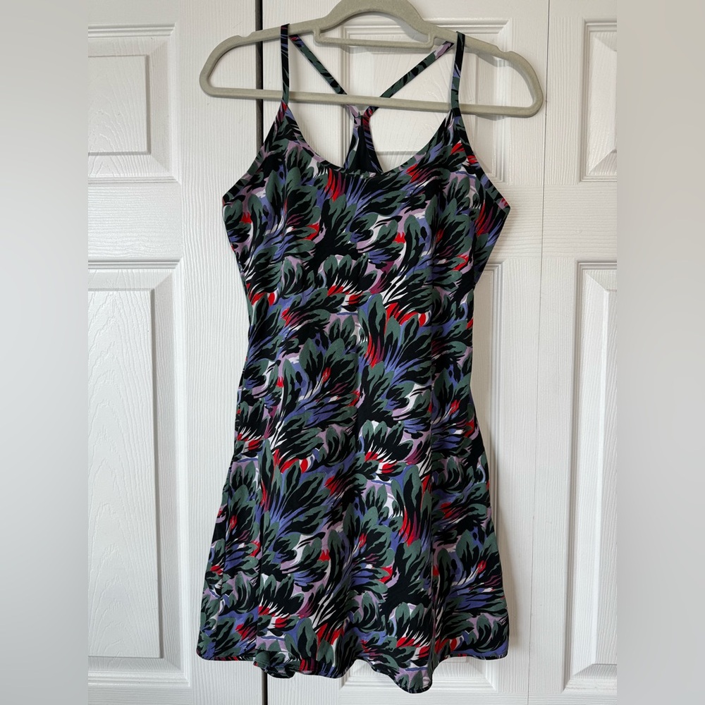 Outdoor Voices Women’s Exercise Dress Floral Print Built-In Shorts Size M